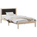 Cadru de pat cu tăblie tapițată cu headboard Negru 100 x 200 cm - WALTI WALTI