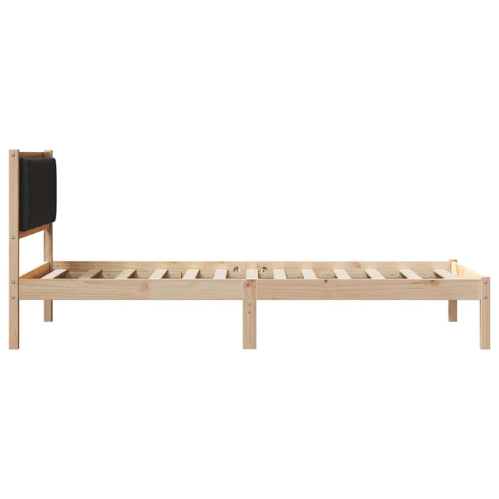 Cadru de pat cu tăblie tapițată cu headboard Negru 100 x 200 cm - WALTI WALTI