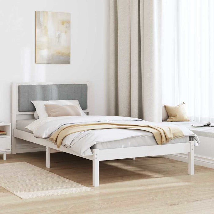Cadru de pat cu tăblie tapițată Gri deschis 100 x 200 cm - WALTI WALTI