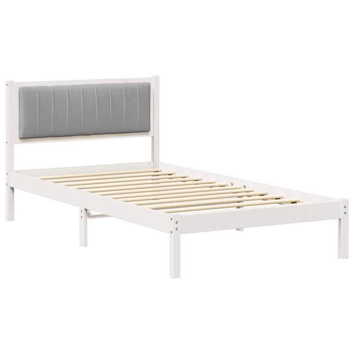 Cadru de pat cu tăblie tapițată Gri deschis 100 x 200 cm - WALTI WALTI