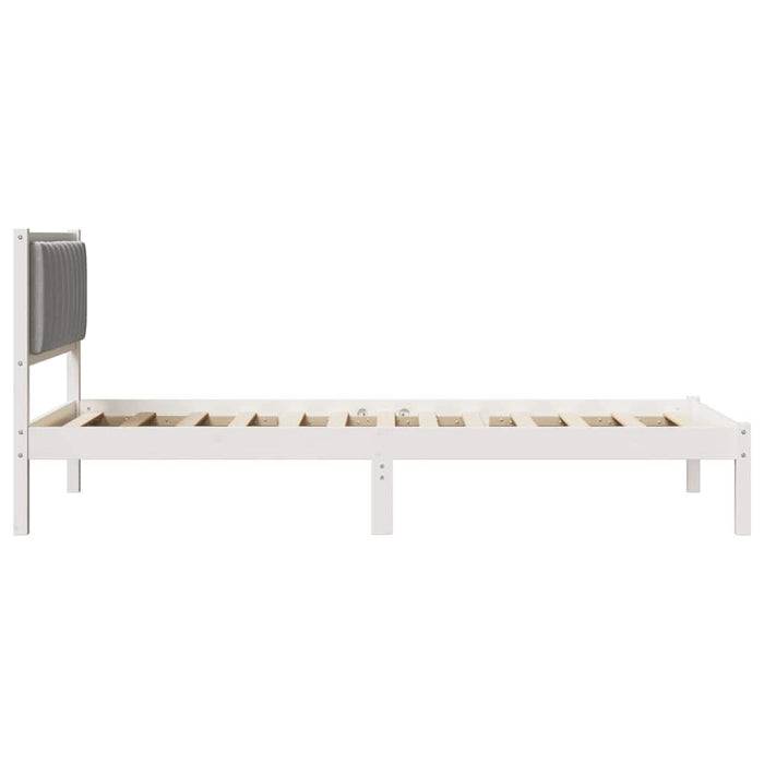 Cadru de pat cu tăblie tapițată Gri deschis 100 x 200 cm - WALTI WALTI