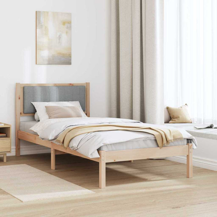 Cadru de pat cu tăblie tapițată Gri deschis 90 x 200 cm - WALTI WALTI