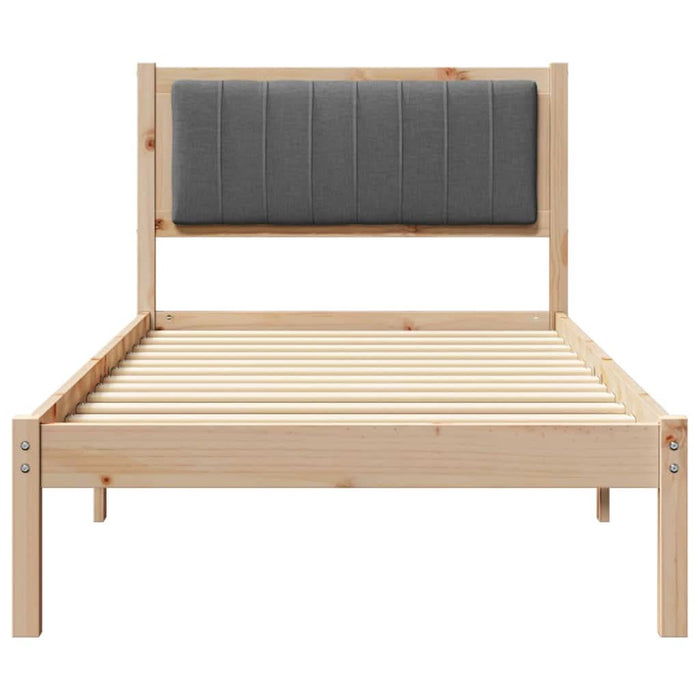 Cadru de pat cu tăblie tapițată Gri închis 90 x 200 cm - WALTI WALTI