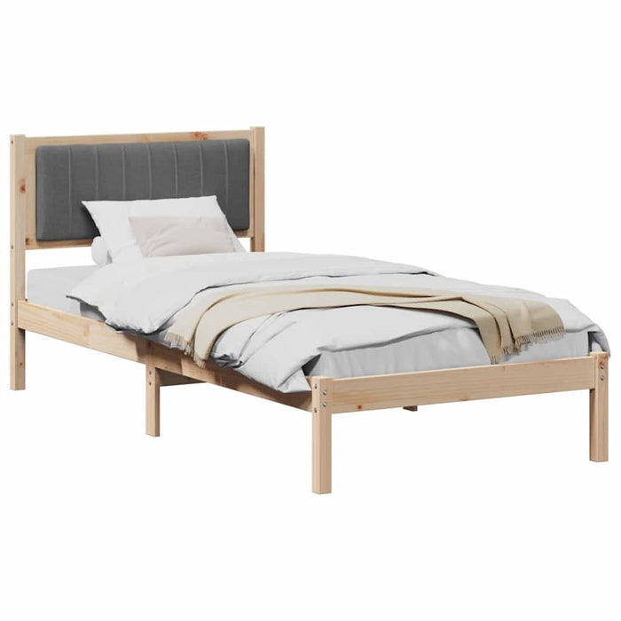 Cadru de pat cu tăblie tapițată Gri închis 90 x 200 cm - WALTI WALTI