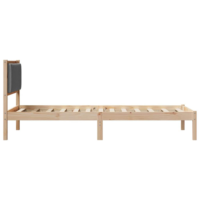 Cadru de pat cu tăblie tapițată Gri închis 90 x 200 cm - WALTI WALTI