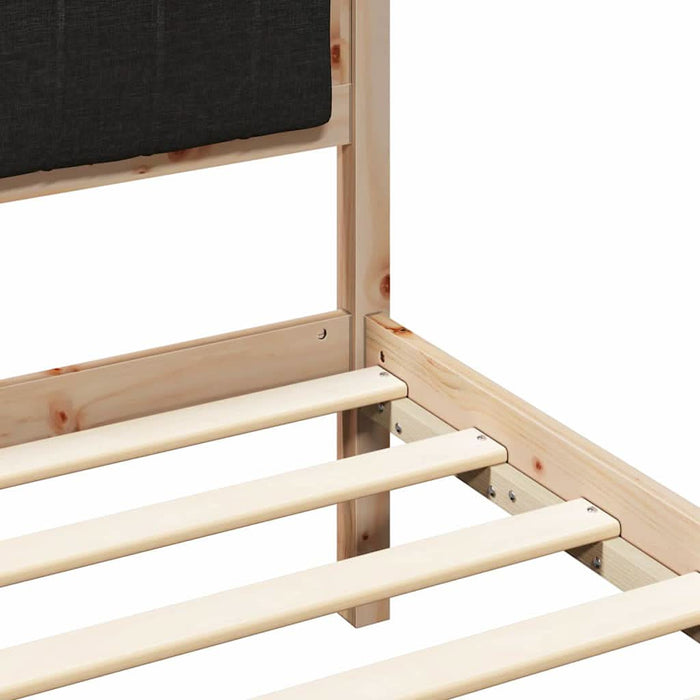 Cadru de pat cu tăblie tapițată cu headboard Negru 90 x 200 cm - WALTI WALTI