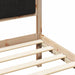 Cadru de pat cu tăblie tapițată cu headboard Negru 90 x 200 cm - WALTI WALTI