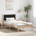 Cadru de pat cu tăblie tapițată cu headboard Negru 90 x 200 cm - WALTI WALTI