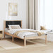 Cadru de pat cu tăblie tapițată cu headboard Negru 90 x 200 cm - WALTI WALTI