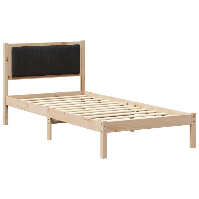 Cadru de pat cu tăblie tapițată cu headboard Negru 90 x 200 cm - WALTI WALTI