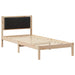 Cadru de pat cu tăblie tapițată cu headboard Negru 90 x 200 cm - WALTI WALTI
