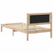 Cadru de pat cu tăblie tapițată cu headboard Negru 90 x 200 cm - WALTI WALTI