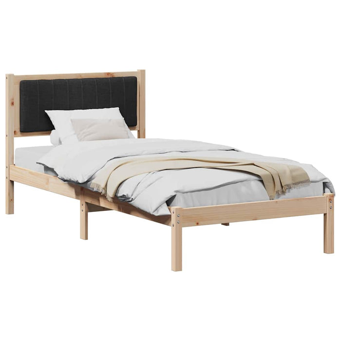 Cadru de pat cu tăblie tapițată cu headboard Negru 90 x 200 cm - WALTI WALTI