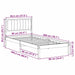 Cadru de pat cu tăblie tapițată cu headboard Negru 90 x 200 cm - WALTI WALTI