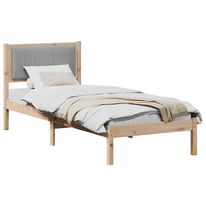 Cadru de pat cu tăblie tapițată Gri deschis 80 x 200 cm - WALTI WALTI