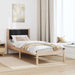 Cadru de pat cu tăblie tapițată cu headboard Negru 80 x 200 cm - WALTI WALTI