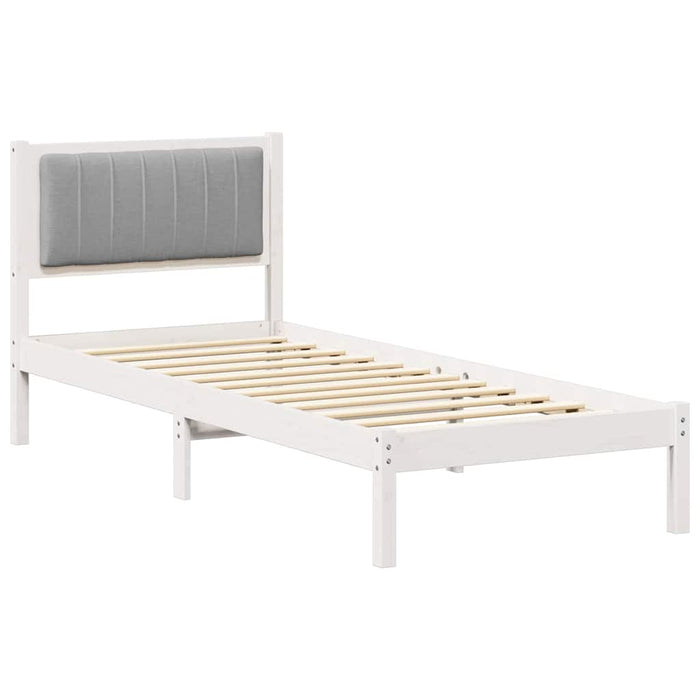 Cadru de pat cu tăblie tapițată Gri deschis 80 x 200 cm - WALTI WALTI