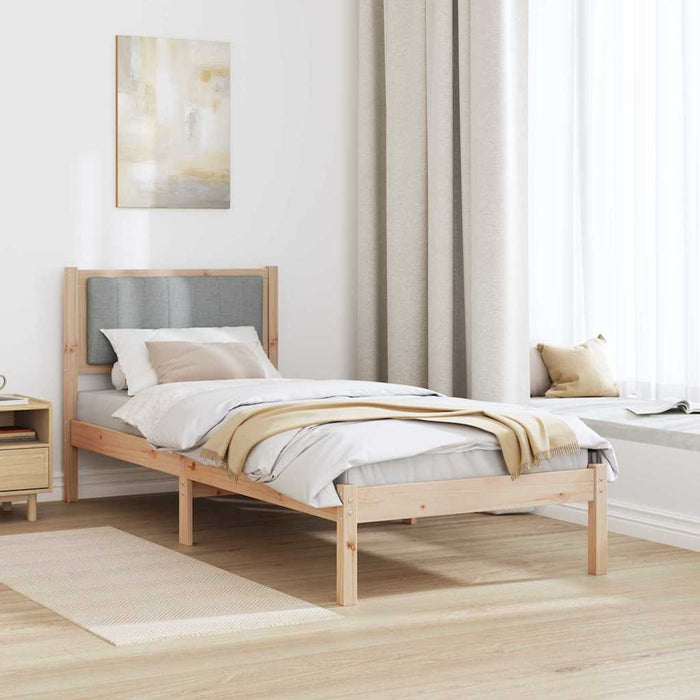 Cadru de pat cu tăblie tapițată Gri deschis 75 x 190 cm - WALTI WALTI