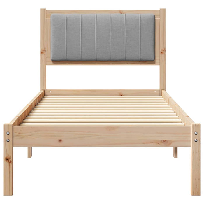 Cadru de pat cu tăblie tapițată Gri deschis 75 x 190 cm - WALTI WALTI