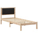 Cadru de pat cu tăblie tapițată cu headboard Negru 75 x 190 cm - WALTI WALTI