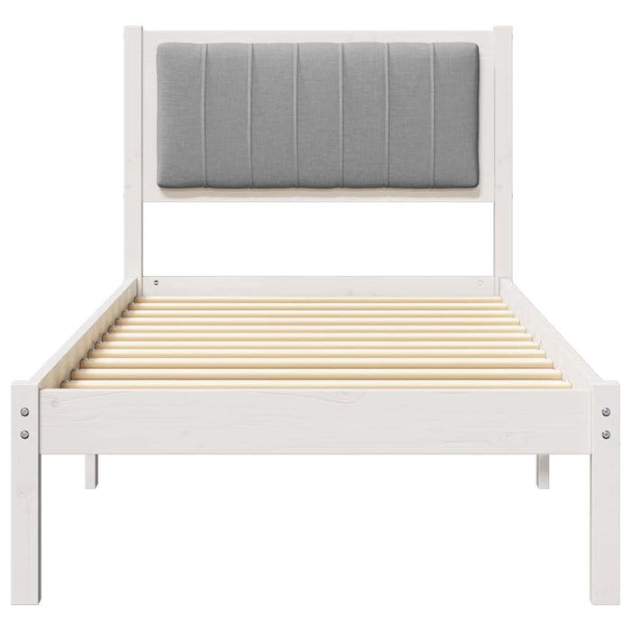 Cadru de pat cu tăblie tapițată Gri deschis 75 x 190 cm - WALTI WALTI