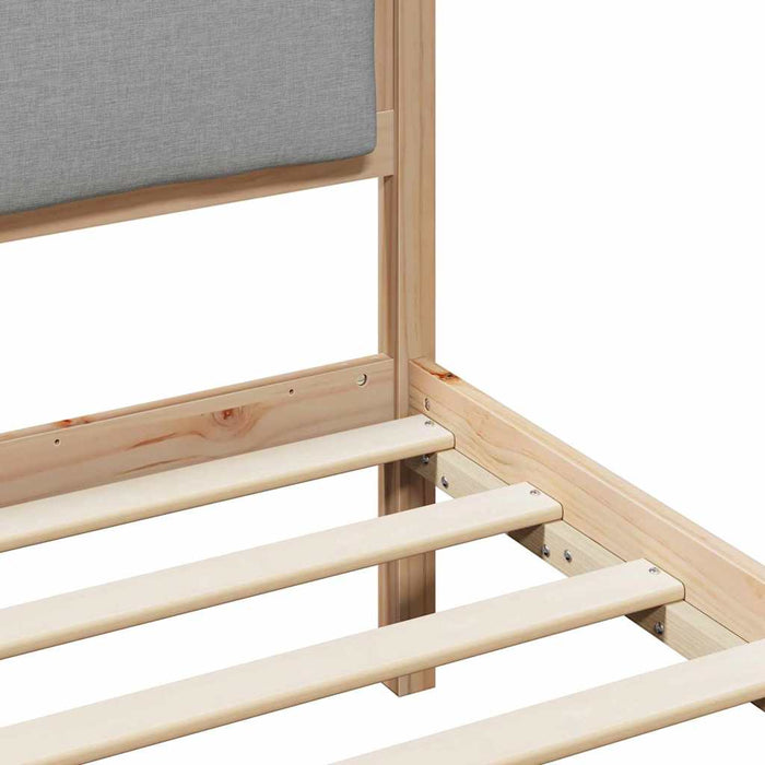 Cadru de pat cu headboard Gri deschis 120 x 200 cm țesătură - WALTI WALTI