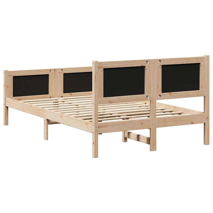 Cadru de pat cu headboard Gri deschis 120 x 200 cm țesătură - WALTI WALTI