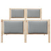 Cadru de pat cu headboard Gri deschis 120 x 200 cm țesătură - WALTI WALTI