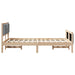 Cadru de pat cu headboard Gri deschis 120 x 200 cm țesătură - WALTI WALTI