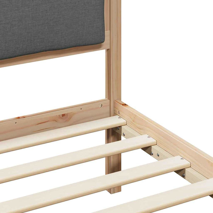 Cadru de pat cu headboard Gri închis 120 x 200 cm țesătură - WALTI WALTI