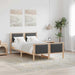 Cadru de pat cu headboard Gri închis 120 x 200 cm țesătură - WALTI WALTI