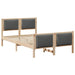 Cadru de pat cu headboard Gri închis 120 x 200 cm țesătură - WALTI WALTI