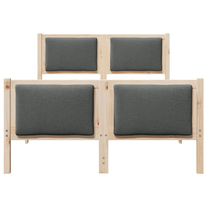 Cadru de pat cu headboard Gri închis 120 x 200 cm țesătură - WALTI WALTI