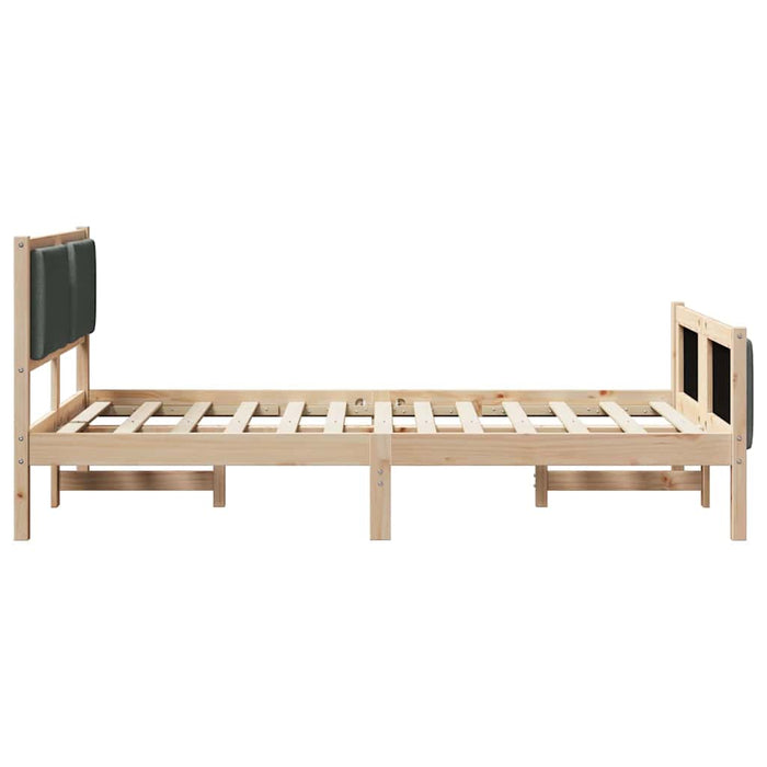 Cadru de pat cu headboard Gri închis 120 x 200 cm țesătură - WALTI WALTI