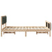 Cadru de pat cu headboard Gri închis 120 x 200 cm țesătură - WALTI WALTI