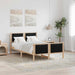 Cadru de pat cu headboard Negru 120 x 200 cm țesătură - WALTI WALTI