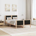 Cadru de pat cu headboard Negru 120 x 200 cm țesătură - WALTI WALTI