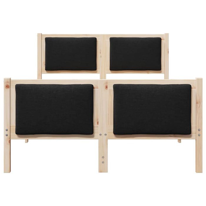 Cadru de pat cu headboard Negru 120 x 200 cm țesătură - WALTI WALTI