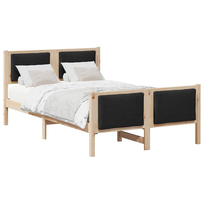Cadru de pat cu headboard Negru 120 x 200 cm țesătură - WALTI WALTI