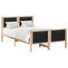 Cadru de pat cu headboard Negru 120 x 200 cm țesătură - WALTI WALTI