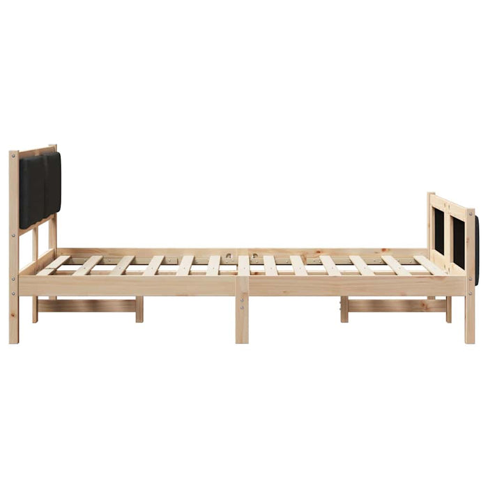 Cadru de pat cu headboard Negru 120 x 200 cm țesătură - WALTI WALTI