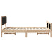 Cadru de pat cu headboard Negru 120 x 200 cm țesătură - WALTI WALTI
