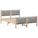 Cadru de pat cu headboard Gri deschis 140 x 190 cm țesătură - WALTI WALTI
