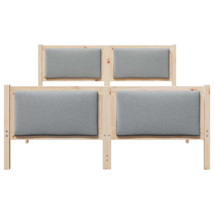 Cadru de pat cu headboard Gri deschis 140 x 190 cm țesătură - WALTI WALTI