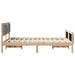 Cadru de pat cu headboard Gri deschis 140 x 190 cm țesătură - WALTI WALTI
