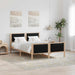 Cadru de pat cu headboard Negru 140 x 190 cm țesătură - WALTI WALTI