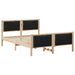 Cadru de pat cu headboard Negru 140 x 190 cm țesătură - WALTI WALTI