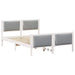 Cadru de pat cu headboard Gri deschis 140 x 190 cm țesătură - WALTI WALTI