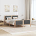 Cadru de pat cu headboard Gri închis 135 x 190 cm țesătură - WALTI WALTI