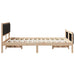 Cadru de pat cu headboard Negru 135 x 190 cm țesătură - WALTI WALTI